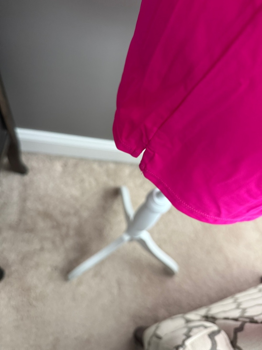 G/fore Women's Hot Pink Long-Sleeve Polo Top with Striped Collar - Picture 5 of 5